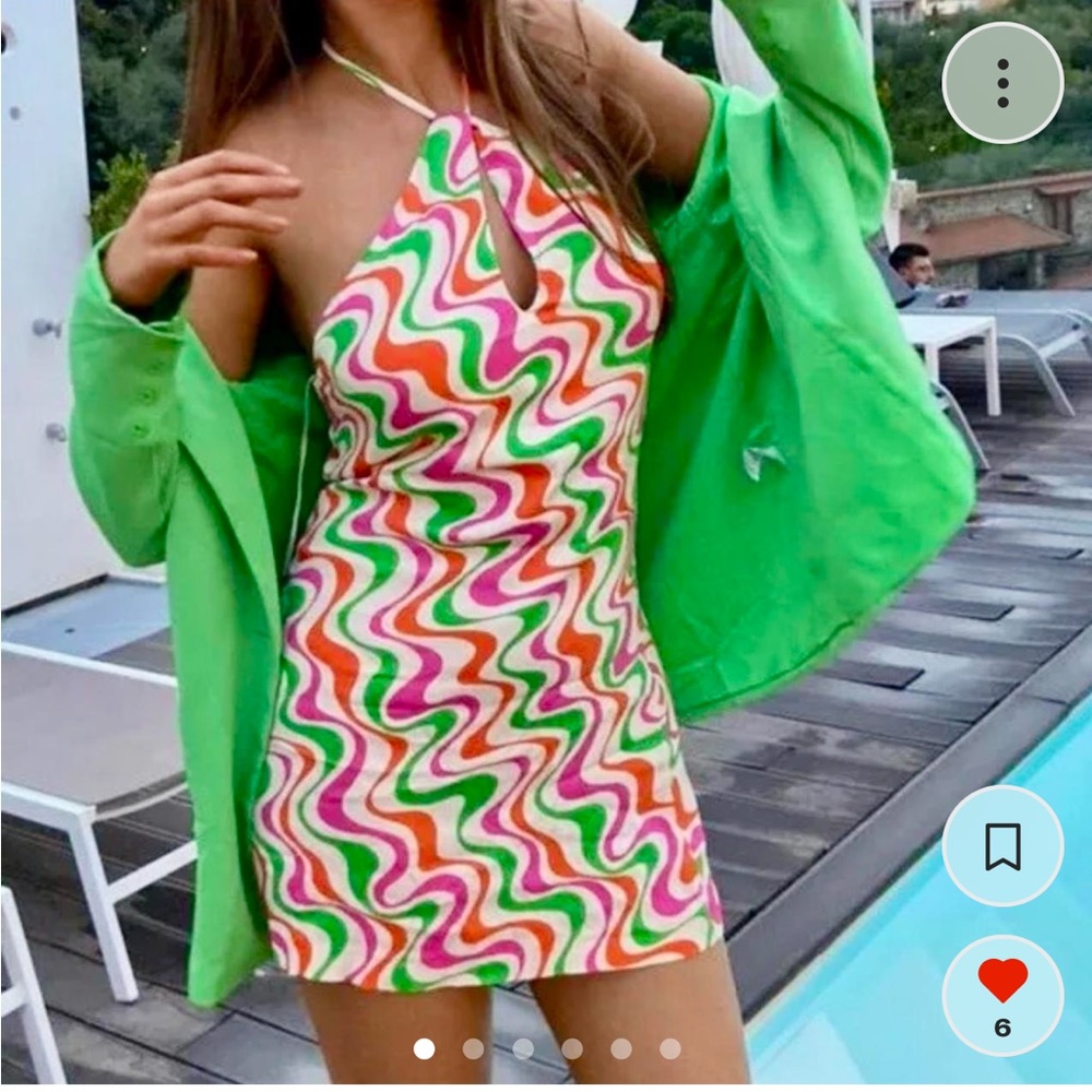 Zara Disco Halter Dress